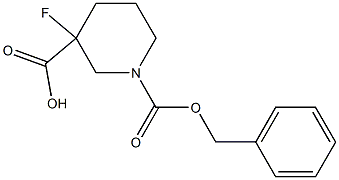 1-Cbz-3-fluoropiperidine-3-carboxylic Acid Struktur