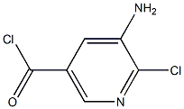 5-aMino-6-chloronicotinoyl chloride Structure