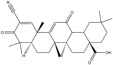 (4aS,6aR,6bS,8aR,12aS)-11-cyano-2,2,6a,6b,9,9,12a-heptaMethyl-10,14-dioxo-1,2,3,4,4a,5,6,6a,6b,7,8,8a,9,10,12a,14,14a,14b-octadecahydropicene-4a-carboxylic acid Structure