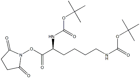 (S)-2,5-dioxopyrrolidin-1-yl 2,6-bis((tert-butoxycarbonyl)aMino)hexanoate Structure