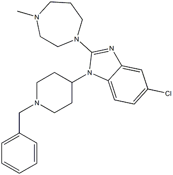 1-(1-benzylpiperidin-4-yl)-5-chloro-2-(4-Methyl-1,4-diazepan-1-yl)-1H-benzo[d]iMidazole Structure