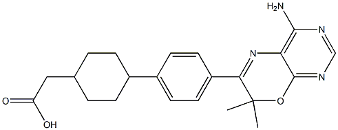 2-(4-(4-(4-aMino-7,7-diMethyl-7H-pyriMido[4,5-b][1,4]oxazin-6-yl)phenyl)cyclohexyl)acetic acid