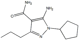 5-aMino-1-cyclopentyl-3-propyl-1H-pyrazole-4-carboxaMide 结构式