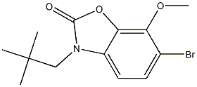 6-broMo-7-Methoxy-3-neopentylbenzo[d]oxazol-2(3H)-one Struktur