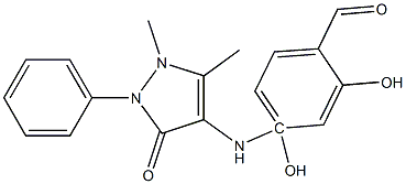 2,4-二羟基苯甲醛缩4-氨基安替比林,,结构式