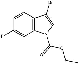 Ethyl 3-BroMo-6-fluoroindole-1-carboxylate 化学構造式