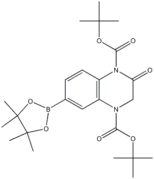 di-tert-butyl 2-oxo-6-(4,4,5,5-tetraMethyl-1,3,2-dioxaborolan-2-yl)-2,3-dihydroquinoxaline-1,4-dicarboxylate Structure