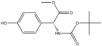 (R)-METHYL 2-((TERT-BUTOXYCARBONYL)AMINO)-2-(4-HYDROXYPHENYL)ACETATE, 141518-55-0, 结构式