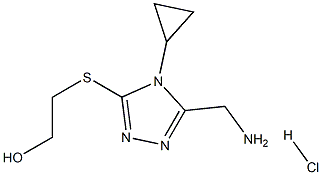 2-((5-(aMinoMethyl)-4-cyclopropyl-4H-1,2,4-triazol-3-yl)thio)ethanol hydrochloride Structure