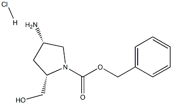 (2S,4S)-1-CBZ-2-hydroxyMethyl-4-aMino Pyrrolidine-HCl Structure