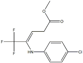 Methyl 4-(4-chlorophenylaMino)-5,5,5-trifluoropent-3-enoate 化学構造式