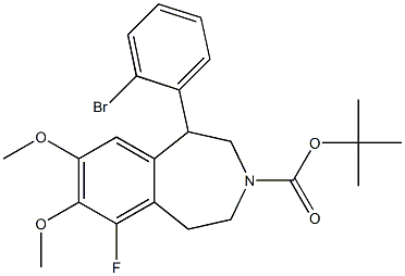 tert-butyl 1-(2-broMophenyl)-6-fluoro-1,2,4,5-tetrahydro-7,8-diMethoxybenzo[d]azepine-3-carboxylate|