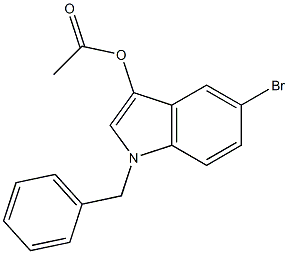 Acetic acid 1-benzyl-5-broMo-1H-indol-3-yl ester,,结构式