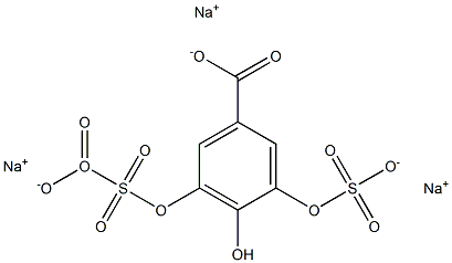 5-Carboxy-2-hydroxyphenyl Sulfate 3-O-Sulfate SodiuM,,结构式