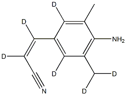 (2Z)-3-(4-AMino-3,5-diMethylphenyl)-2-propenenitrile-d6, 1795135-93-1, 结构式