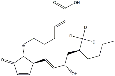 7-[(1R,2S)-2-[(1E,3S,5S)-3-Hydroxy-5-(Methyl-d3)-1-nonenyl]-5-oxo-3-cyclopenten-1-yl]-2-heptenoic Acid Struktur