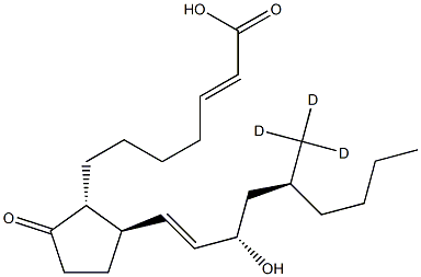 (2E)-7-[(1R,2R)-2-[(1E,3S,5S)-3-Hydroxy-5-(Methyl-d3)-1-nonenyl]-5-oxocyclopentyl]-2-heptenoic Acid,,结构式