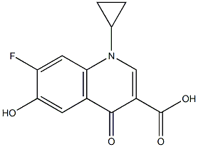 1-Cyclopropyl-1,4-dihydro-7-fluoro-6-hydroxy-4-oxo-3-quinolinecarboxylic Acid,1391051-76-5,结构式