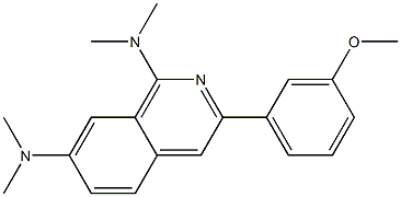 3-(3-Methoxyphenyl)-N1,N1,N7,N7-tetraMethylisoquinoline-1,7-diaMine 化学構造式