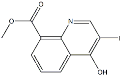 4-Hydroxy-3-iodo-quinoline-8-carboxylic acid Methyl ester Structure