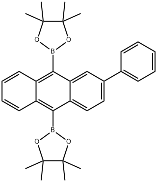 2,2'-(2-phenylanthracene-9,10-diyl)bis(4,4,5,5-tetraMethyl-1,3,2-dioxaborolane) Structure