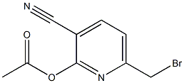 2-Acetoxy-6-broMoMethyl-3-cyanopyridine, 97% Structure