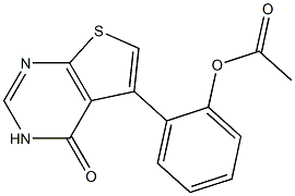 5-(Acetoxyphenyl)thieno[2,3-d]pyriMidin-4-one, 97% 化学構造式