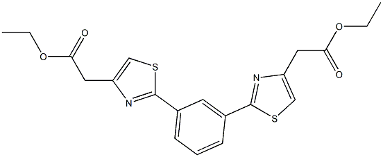 1,3-双(4-乙氧基羰基甲基-2-噻唑基)苯,97%, 1858256-06-0, 结构式