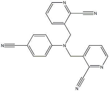 4-双(2-氰基-3-吡啶基甲基)氨基苯腈,97%,,结构式