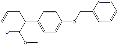 2-(4-Benzyloxy-phenyl)-pent-4-enoic acid Methyl ester 结构式