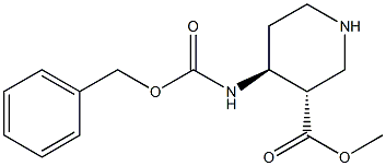 (3S,4S)-Methyl 4-(benzyloxycarbonylaMino)piperidine-3-carboxylate 化学構造式