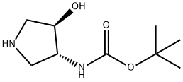 [(3R,4R)-4-Hydroxypyrrolidin-3-yl]carbaMic acid tert-butyl ester Structure