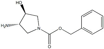 benzyl (3 S,4S)-3-aMino-4-hydroxypyrrolidine-1-carboxylate,,结构式