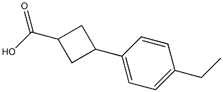 3-(4-Ethyl-phenyl)-cyclobutanecarboxylic acid,,结构式