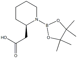 (R)-2-(1-(4,4,5,5-tetraMethyl-1,3,2-dioxaborolan-2-yl)piperidin-2-yl)acetic acid Structure