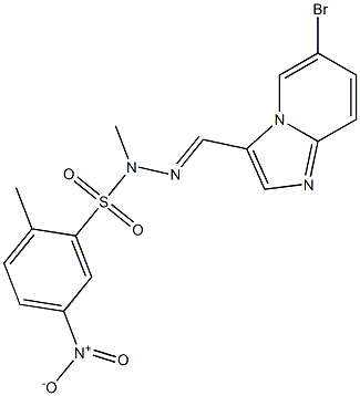 (E)-N'-((6-broMoiMidazo[1,2-a]pyridin-3-yl)Methylene)-N,2-diMethyl-5-nitrobenzenesulfonohydrazide Struktur