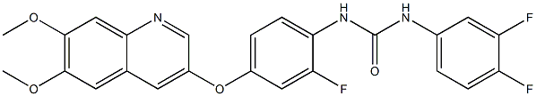 1-(3,4-difluorophenyl)-3-(4-(6,7-diMethoxyquinolin-3-yloxy)-2-fluorophenyl)urea Structure