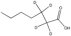 Heptanoic--d4 Acid Structure