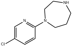 1-(5-クロロピリジン-2-イル)-1,4-ジアゼパン 化学構造式
