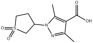 1134555-25-1 1-(1,1-ジオキソ-テトラヒドロ-1Λ*6*-チオフェン-3-イル)-3,5-ジメチル-1H-ピラゾール-4-カルボン酸