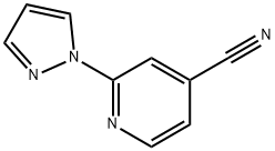 2-(1H-吡唑-1-基)吡啶-4-甲腈 结构式