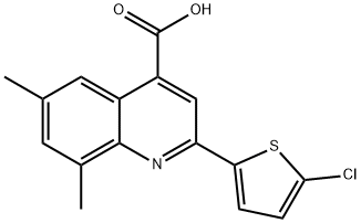 2-(5-氯噻吩-2-基)-6,8-二甲基喹啉-4-羧酸,438229-70-0,结构式