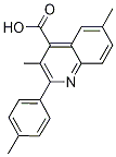 3,6-DIMETHYL-2-(4-METHYLPHENYL)QUINOLINE-4-CARBOXYLIC ACID Structure