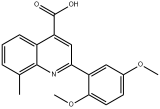 2-(2,5-二甲氧苯基)-8-甲基-喹啉-4-羧酸,897566-27-7,结构式