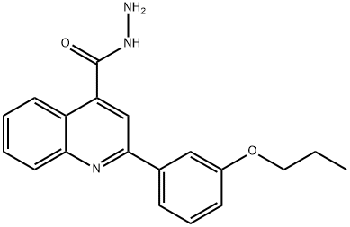 2-(3-丙氧芬基)-4-喹啉卡巴肼 结构式