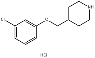 4-[(3-CHLOROPHENOXY)METHYL]PIPERIDINEHYDROCHLORIDE Struktur