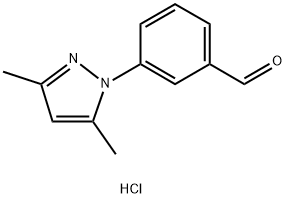 3-(3,5-DIMETHYL-PYRAZOL-1-YL)-BENZALDEHYDEHYDROCHLORIDE, 1185293-01-9, 结构式