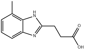 3-(4-甲基-1H-1,3-苯并二唑-2-基)丙酸 结构式