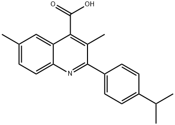 2-(4-ISOPROPYLPHENYL)-3,6-DIMETHYLQUINOLINE-4-CARBOXYLIC ACID Struktur