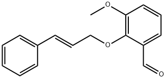 3-甲氧基-2-[(E)-3-苯基丙-2-烯氧基]苯甲醛,133495-64-4,结构式